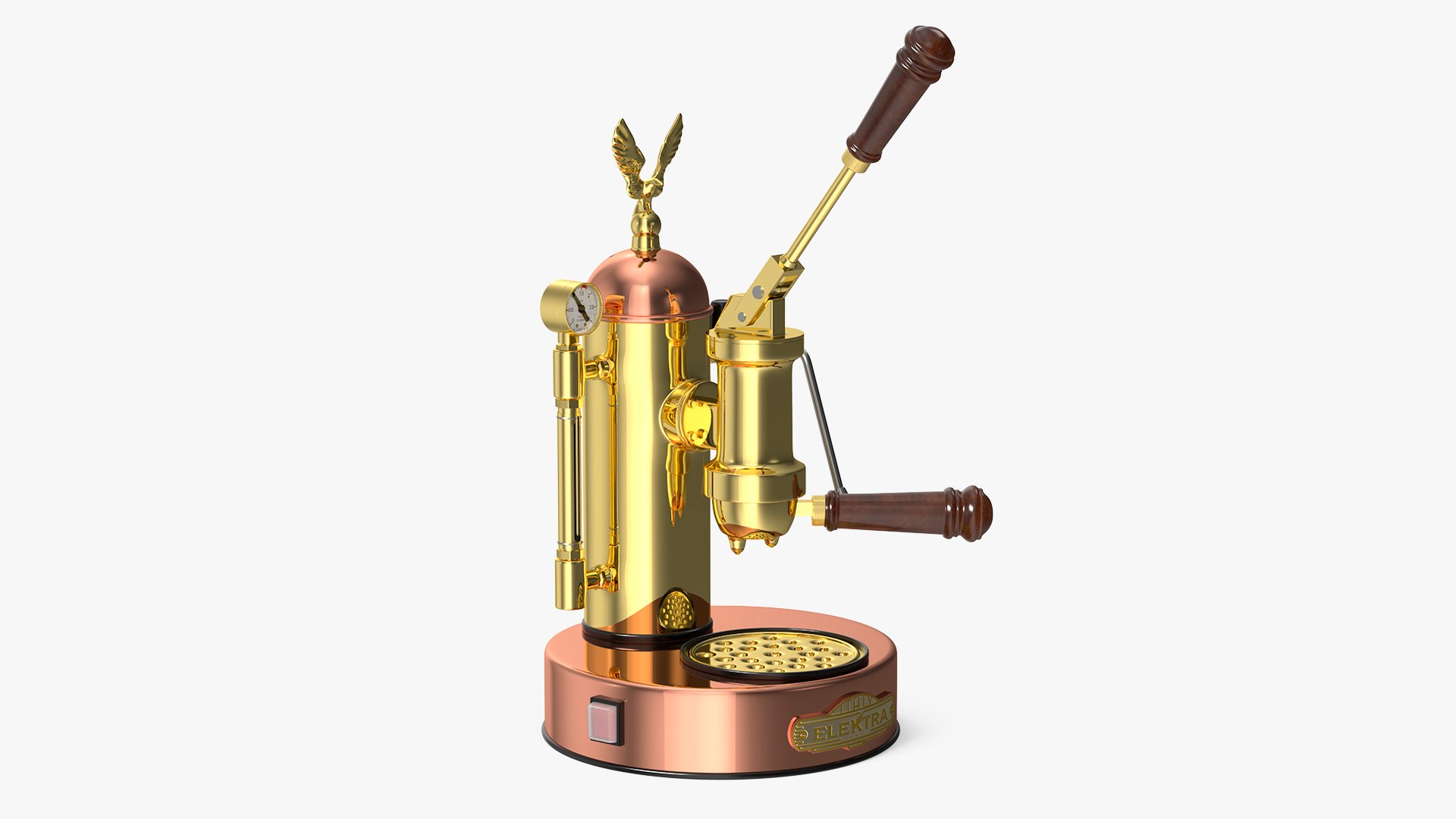 Elektra Micro Casa Leva Coffee Machine Cooper and Brass 3D model preview