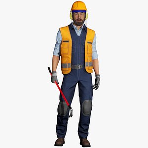 Worker 5 3D model