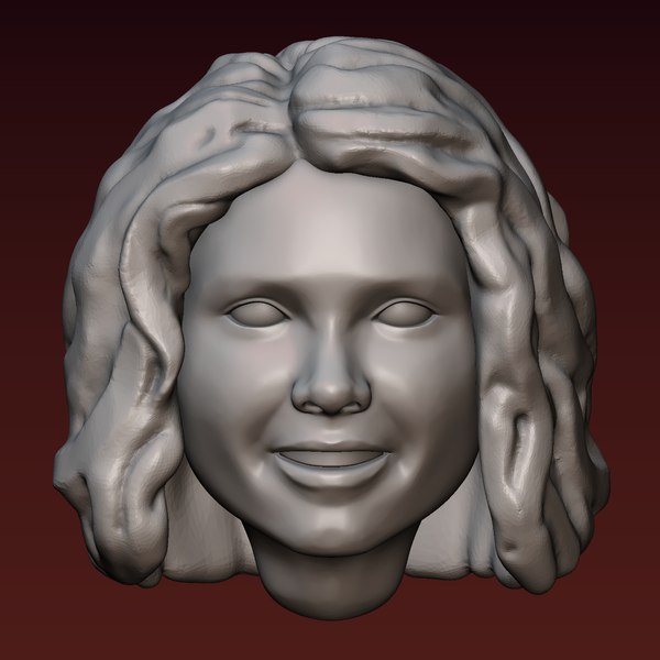 3D model Female head 1