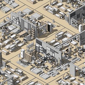 Set of luxury furniture - Pack of revit families