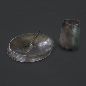 Medieval Metal Dishes