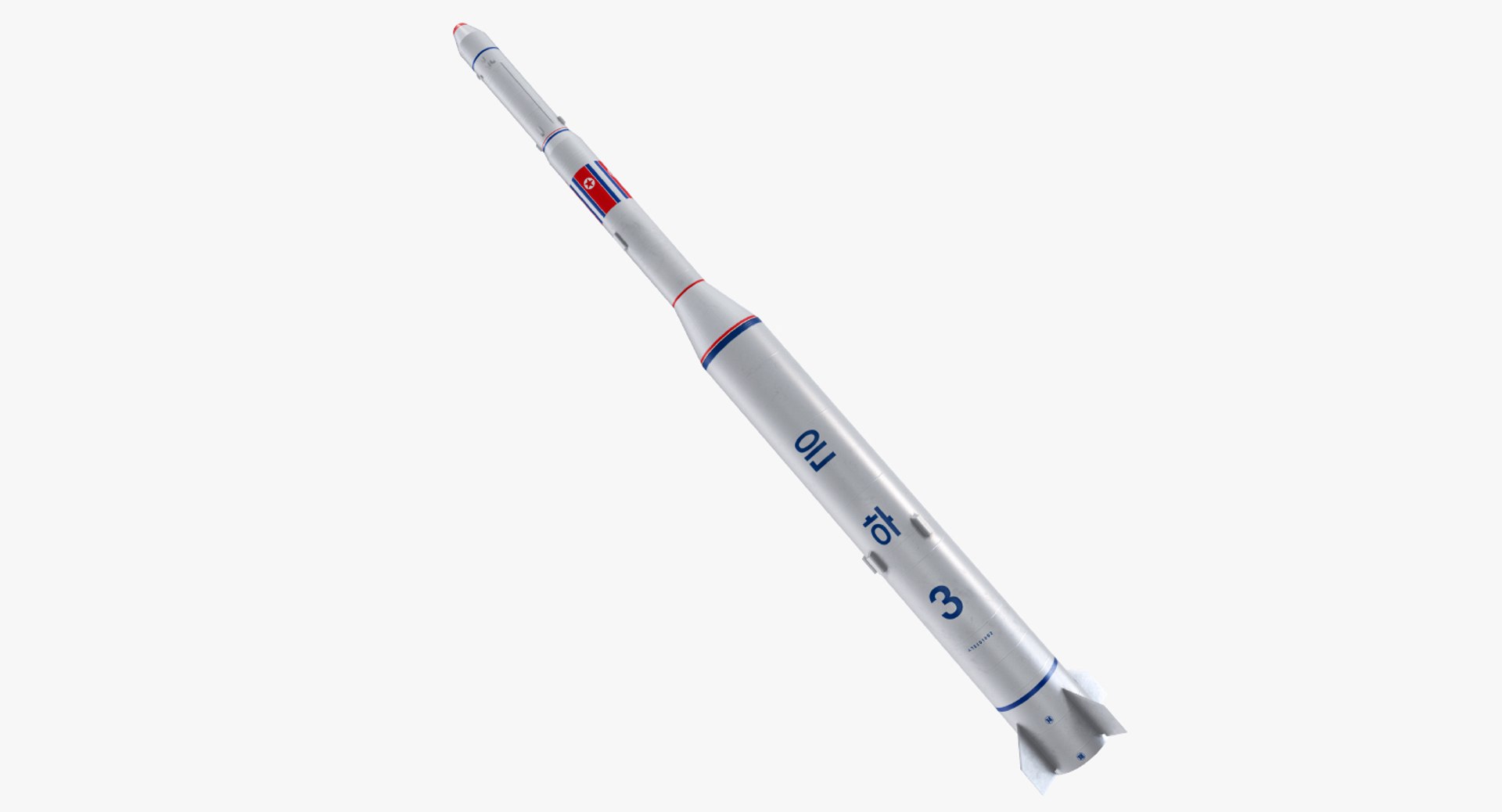 Taepodong 2 North Korean Ballistic Missile 3D model preview