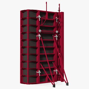 Construction Shuttering Red 3D model