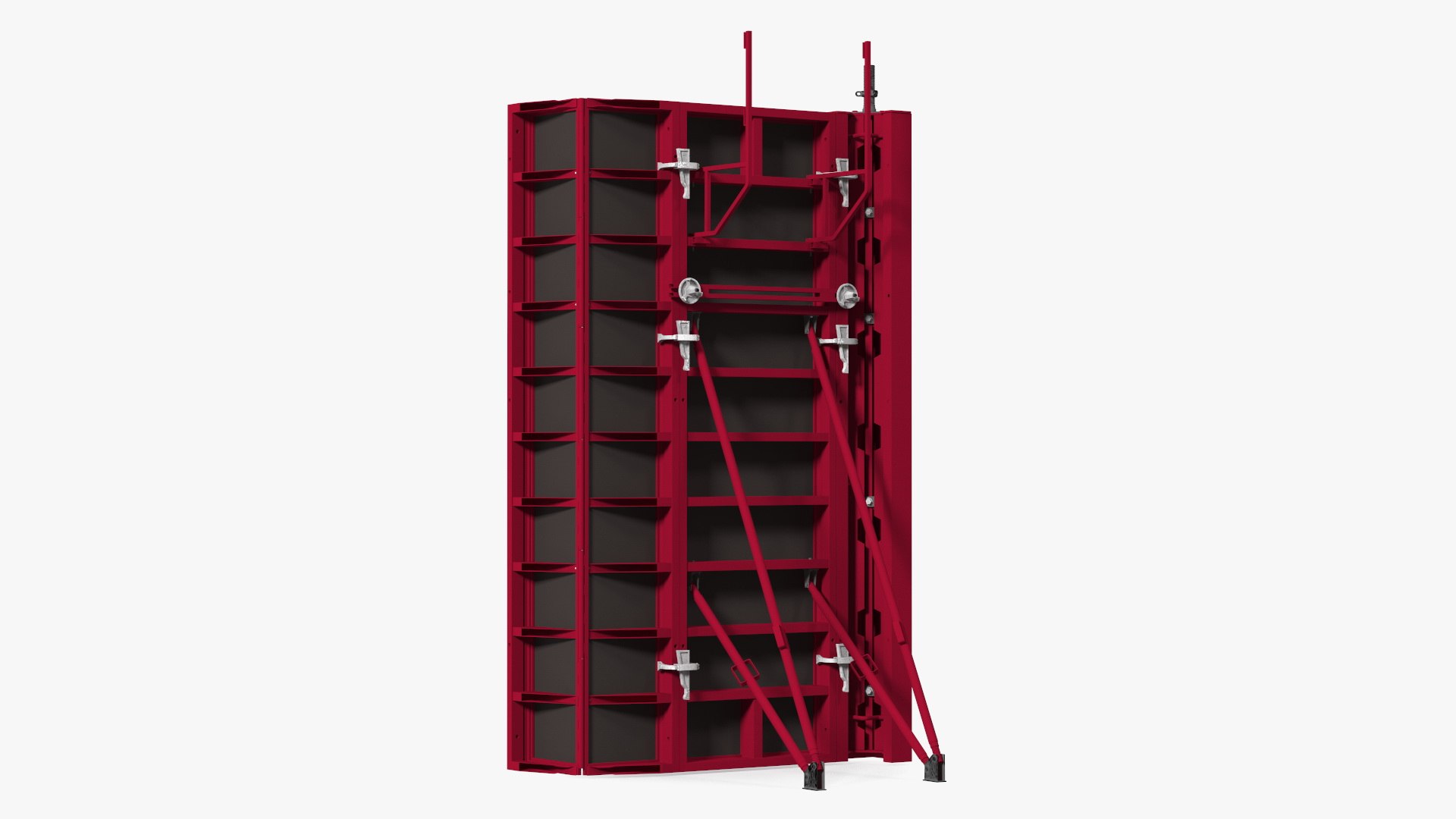 Construction Shuttering Red 3D model preview