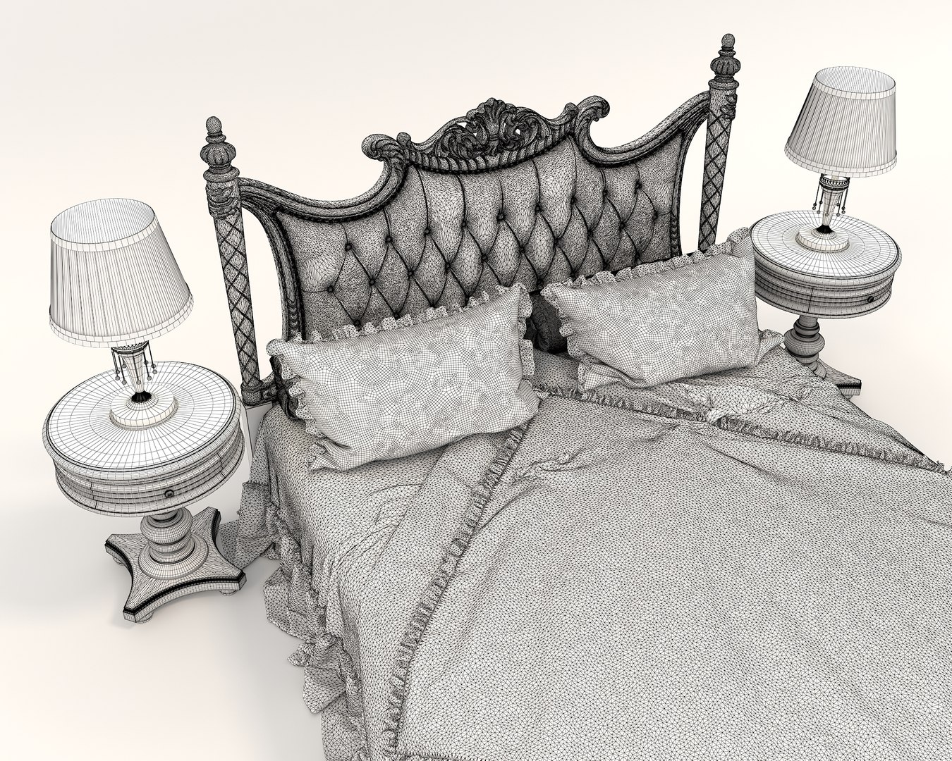 3D European Style Bed 19 - TurboSquid 1806050
