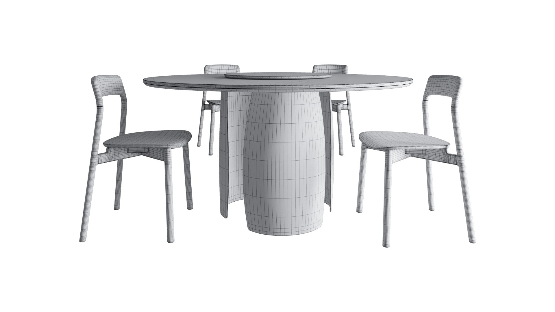 Pierre Round Dining Table And Korento Side Chair Model - TurboSquid 2173602