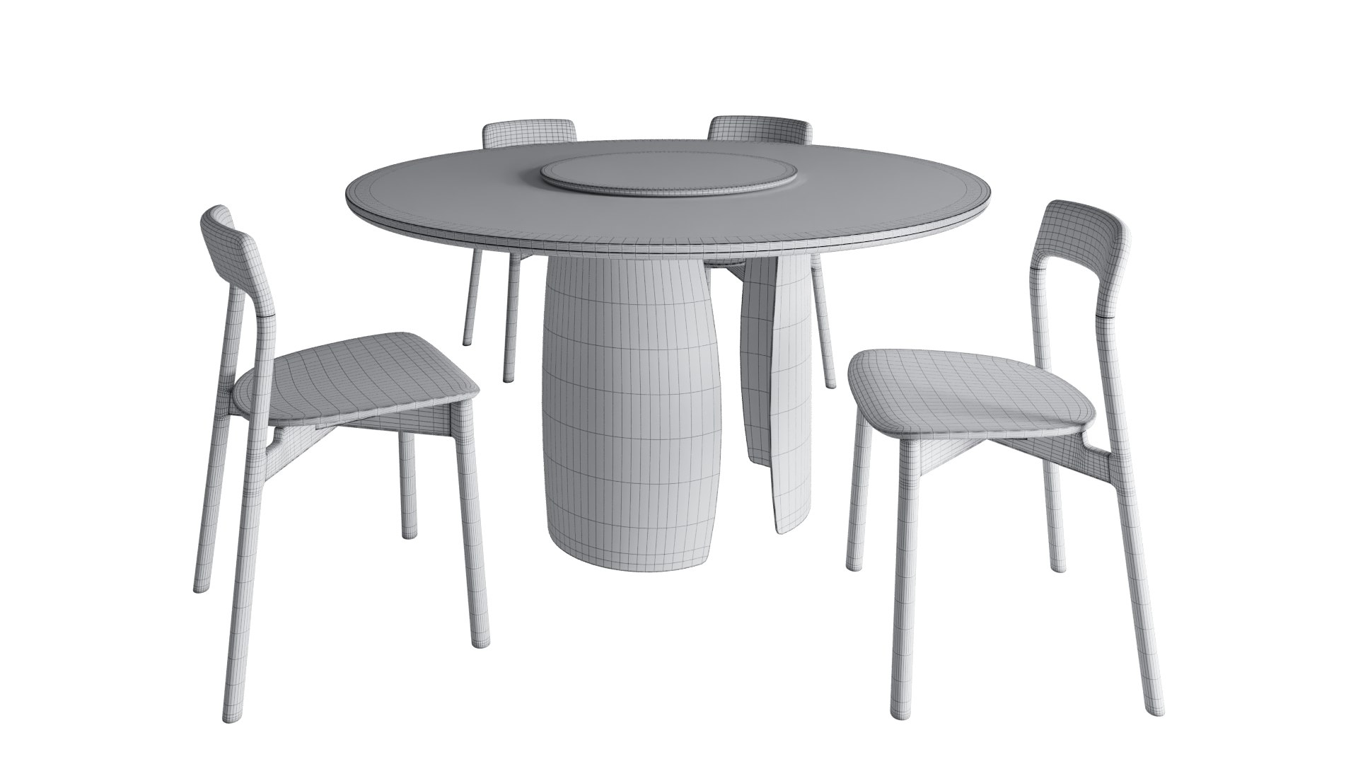 Pierre Round Dining Table And Korento Side Chair Model - TurboSquid 2173602