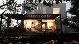 3D Revit Modern Villa Design
