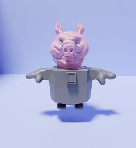 Pigmonster in a spacesuit