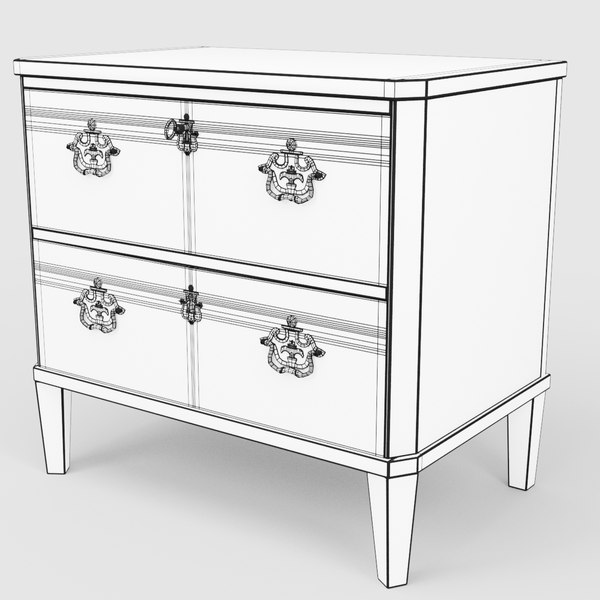 Classic chest drawers england 3D model - TurboSquid 1251583