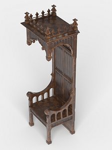 3d french throne model