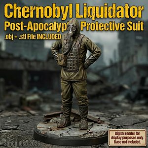 Chernobyl Liquidator High-Poly 3D Model 3D print model 3D model