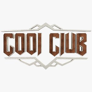 cool club logotype 3D model