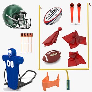 Football Equipment Collection 2 3D model