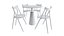 Pointe Zanat table and Arflex Lizzy chair
