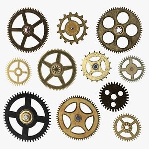 Clock Cogs 3D model