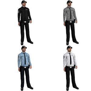Security Guard LOD2 Rigged Pack