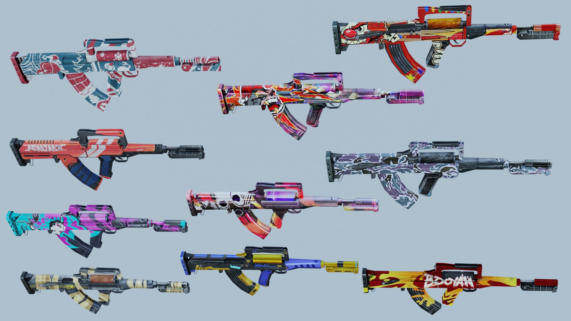 Weapon Rifle Groza 10x 3D Model - TurboSquid 1837697