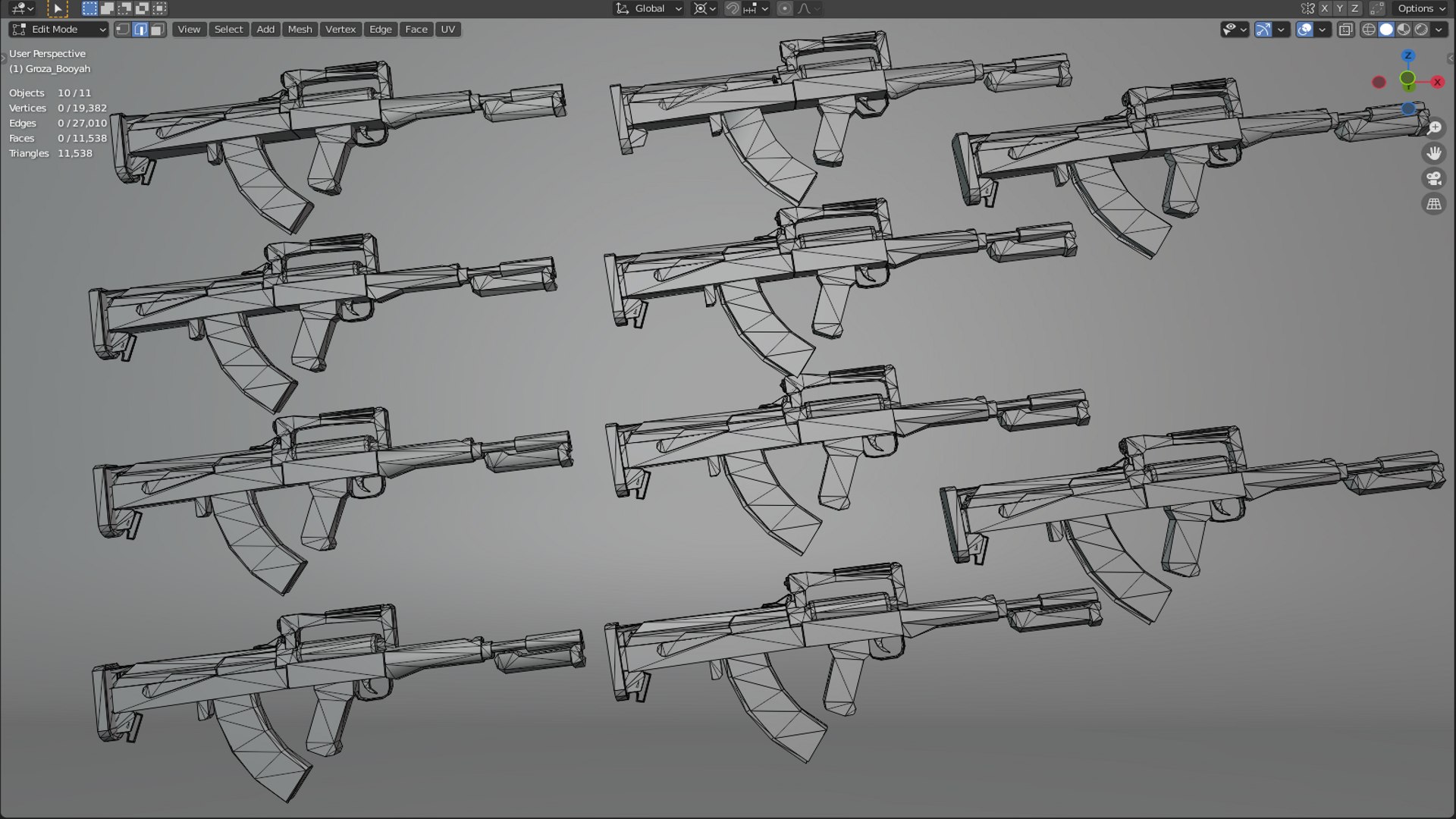 Weapon Rifle Groza 10x 3D Model - TurboSquid 1837697