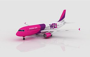 3d model airbus a320 wizzair