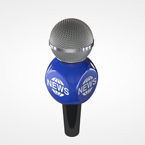 reporter microphone 3d model