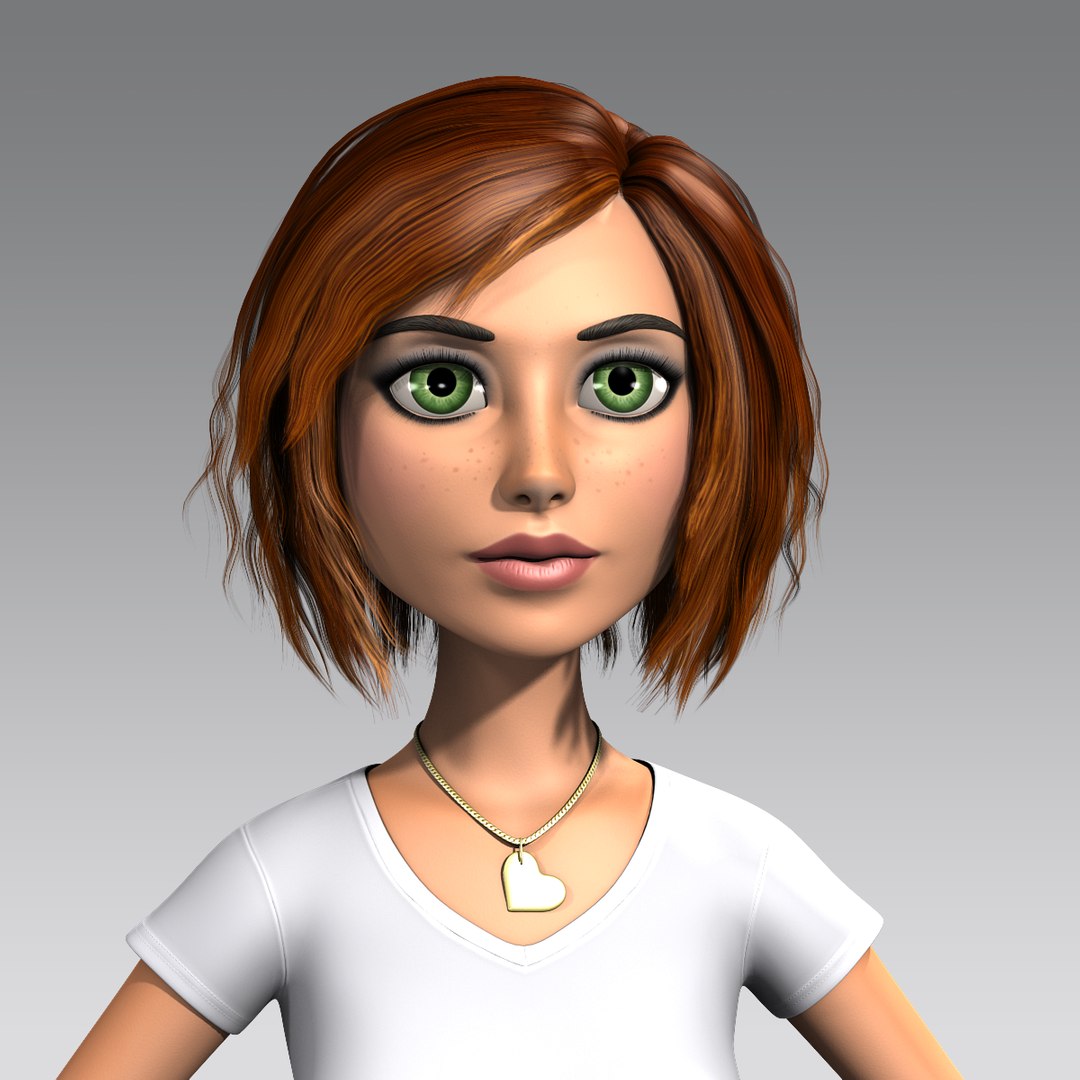 Cartoon Woman 3d Max