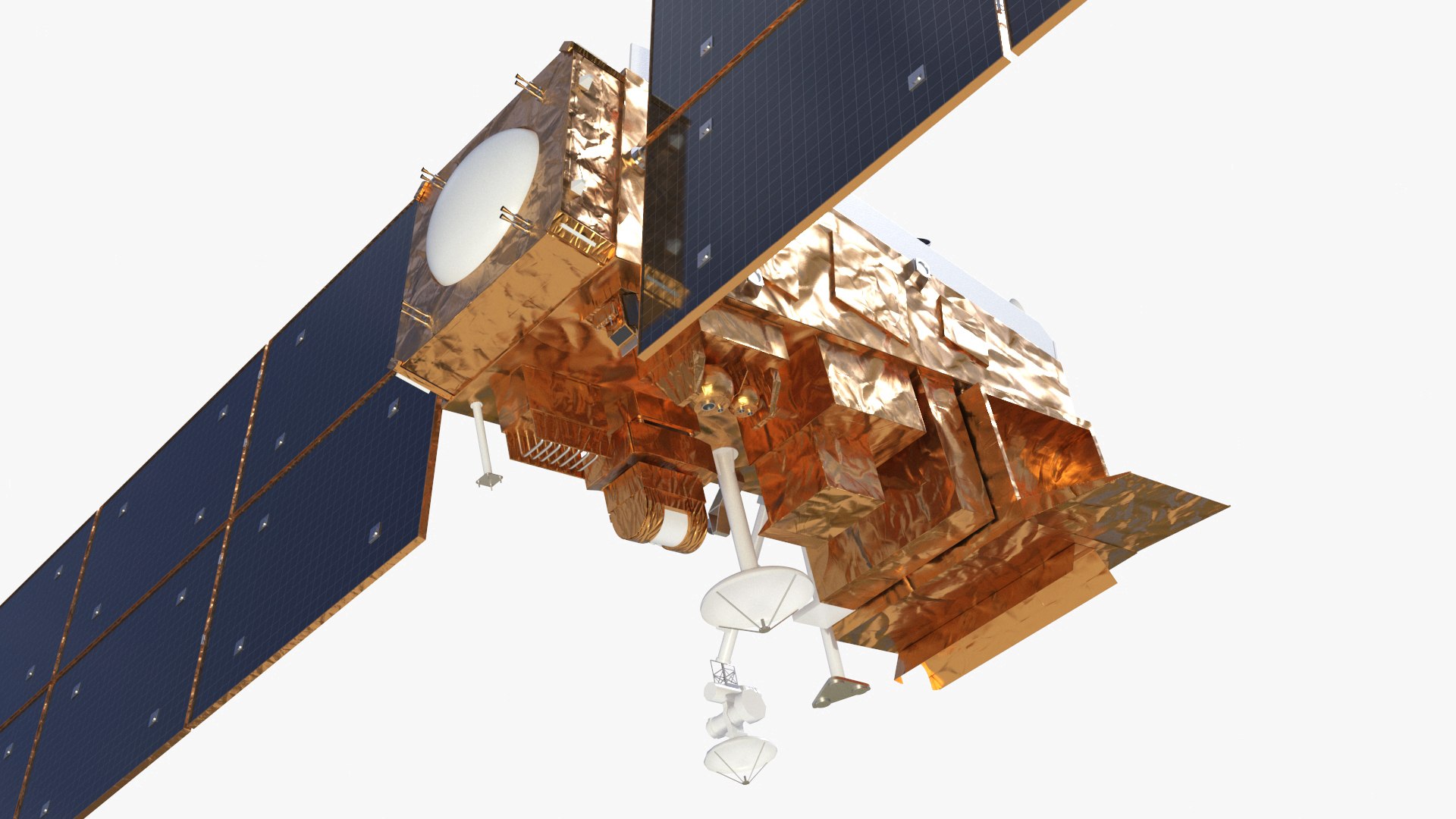 Space Satellite Equipped With Solar Panels 3D Model - TurboSquid 2318313