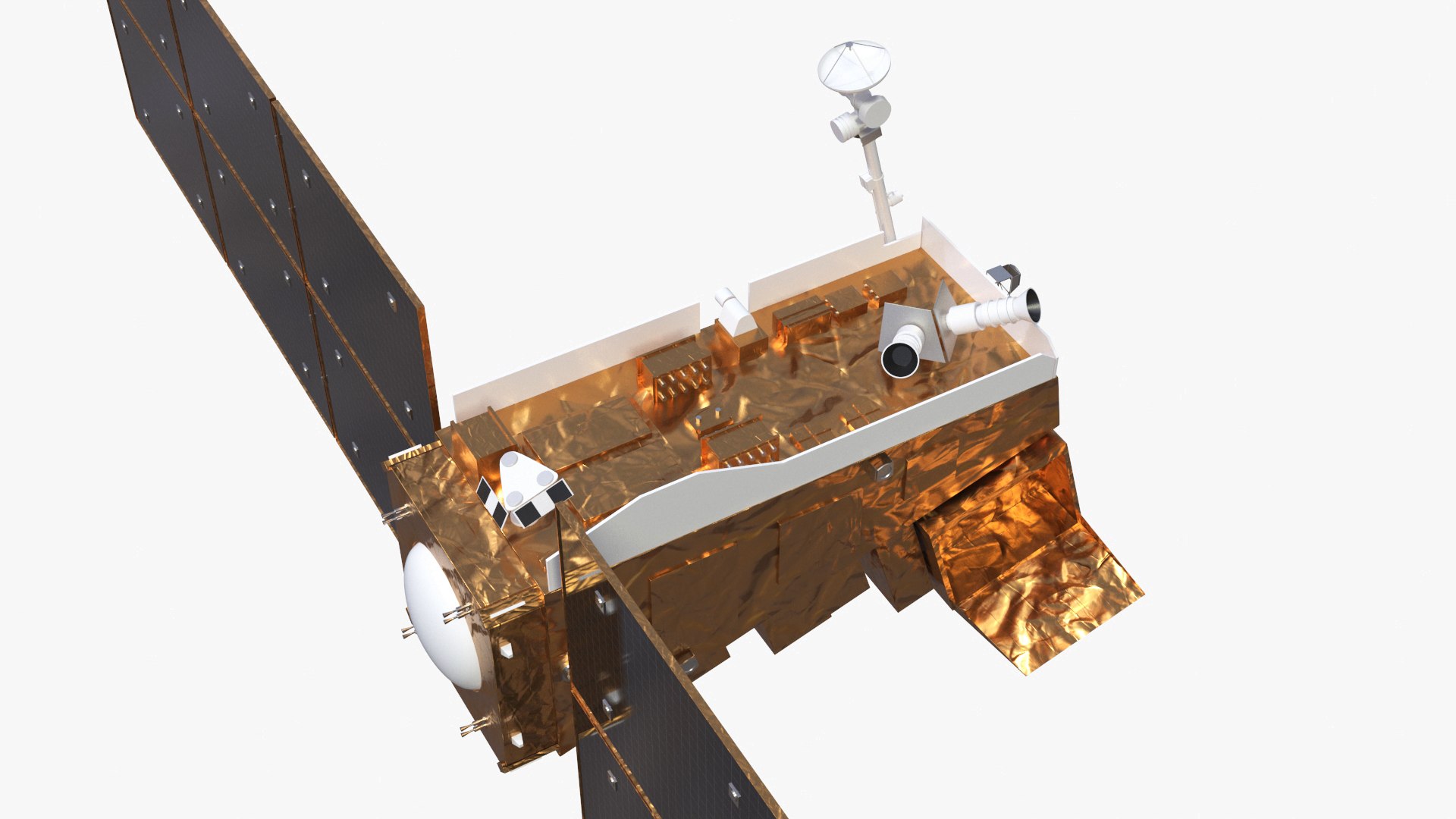 Space Satellite Equipped With Solar Panels 3D Model - TurboSquid 2318313