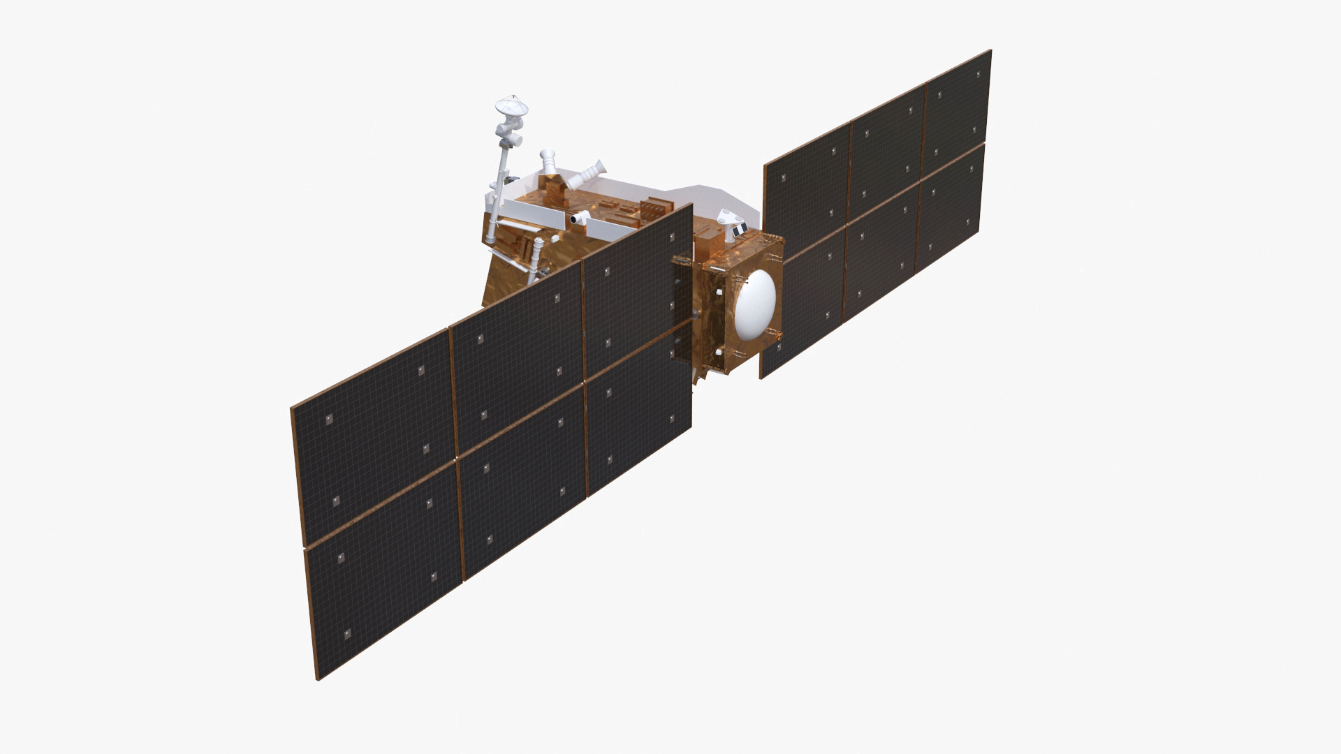 Space Satellite Equipped With Solar Panels 3D Model - TurboSquid 2318313