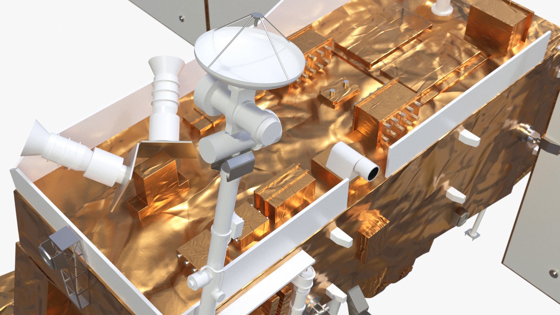 Space Satellite Equipped With Solar Panels 3D Model - TurboSquid 2318313