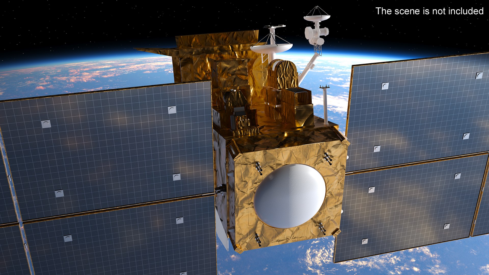 Space Satellite Equipped With Solar Panels 3D Model - TurboSquid 2318313