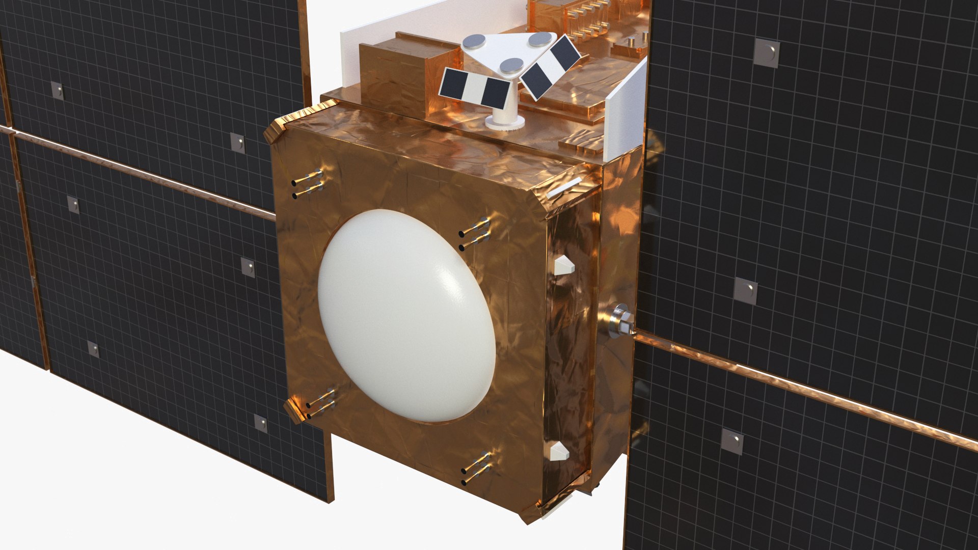 Space Satellite Equipped With Solar Panels 3D Model - TurboSquid 2318313