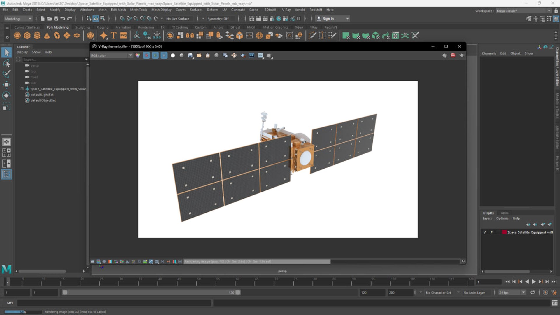 Space Satellite Equipped With Solar Panels 3D Model - TurboSquid 2318313