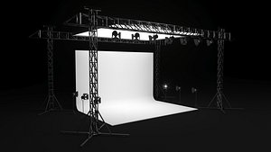 Studio Photography Lights 3D model