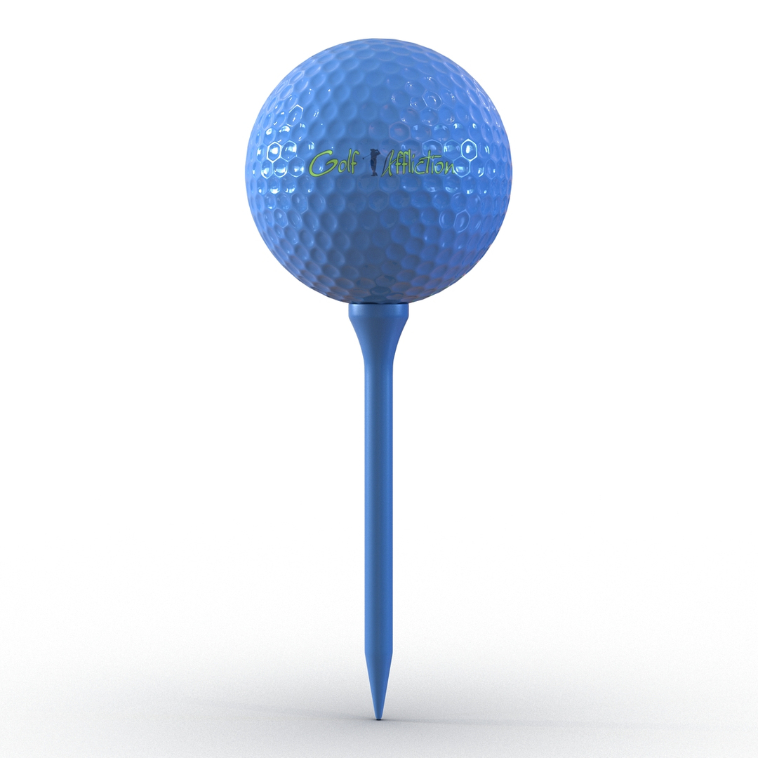 Golf Ball Tee Blue 3ds