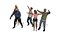 Low poly Cheering Crowd