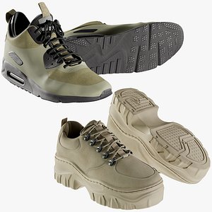 3D model realistic shoes 16 sneakers