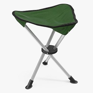 3d model folding tripod travel stool