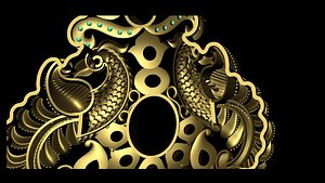 polki pendent 3D model