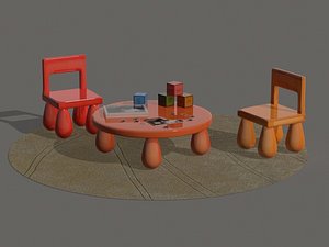 waiting room children 3d max