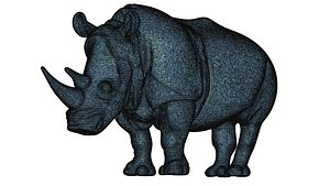 Rhinoceros Rhino 3D Printable Model STL OBJ 3D model