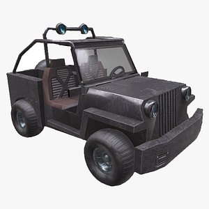 3D jeep lowpoly 3d model model