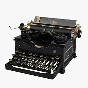 royal vintage typewriter 3d max