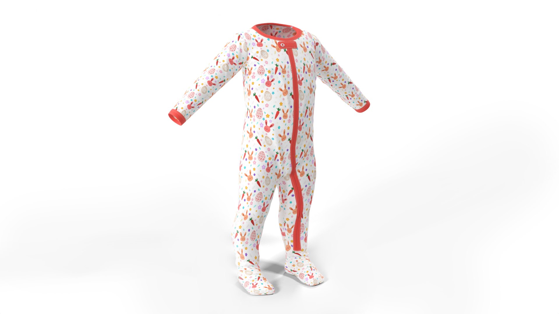 Full Bodysuit for Girls 3D model preview