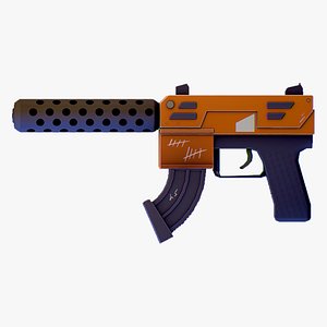Stylized SMG gun 3D model