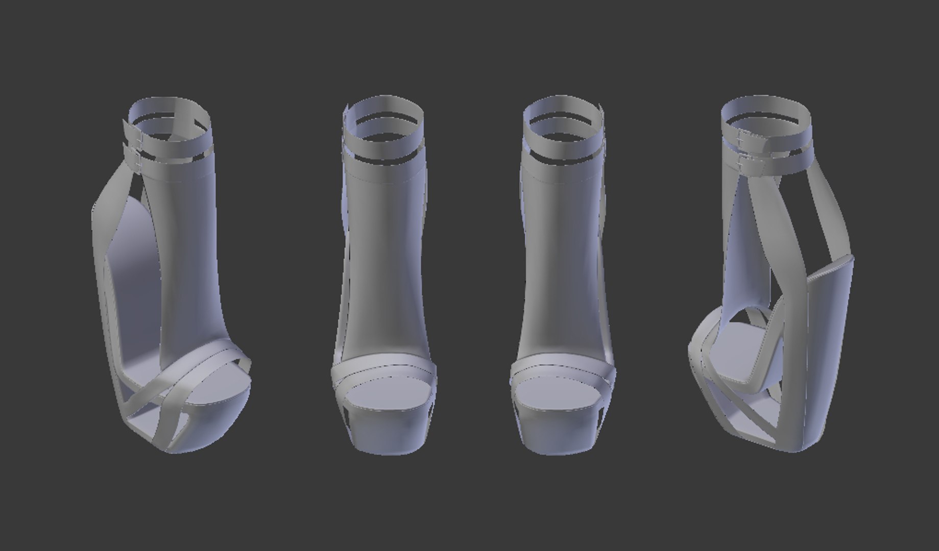 Shoes Futuristic 3D Model - TurboSquid 1514224