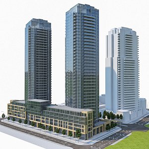 Residential Tower Complex 01 3D