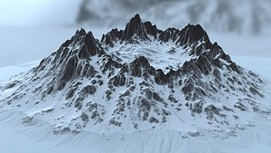 3D snow mountain