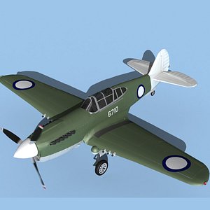Curtiss P-40F Tomahawk V12 RNZAF 3D