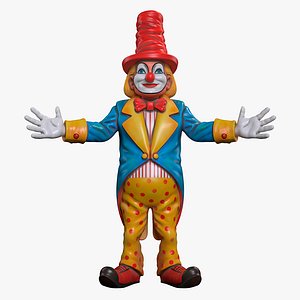 3D Clown Sculpture model